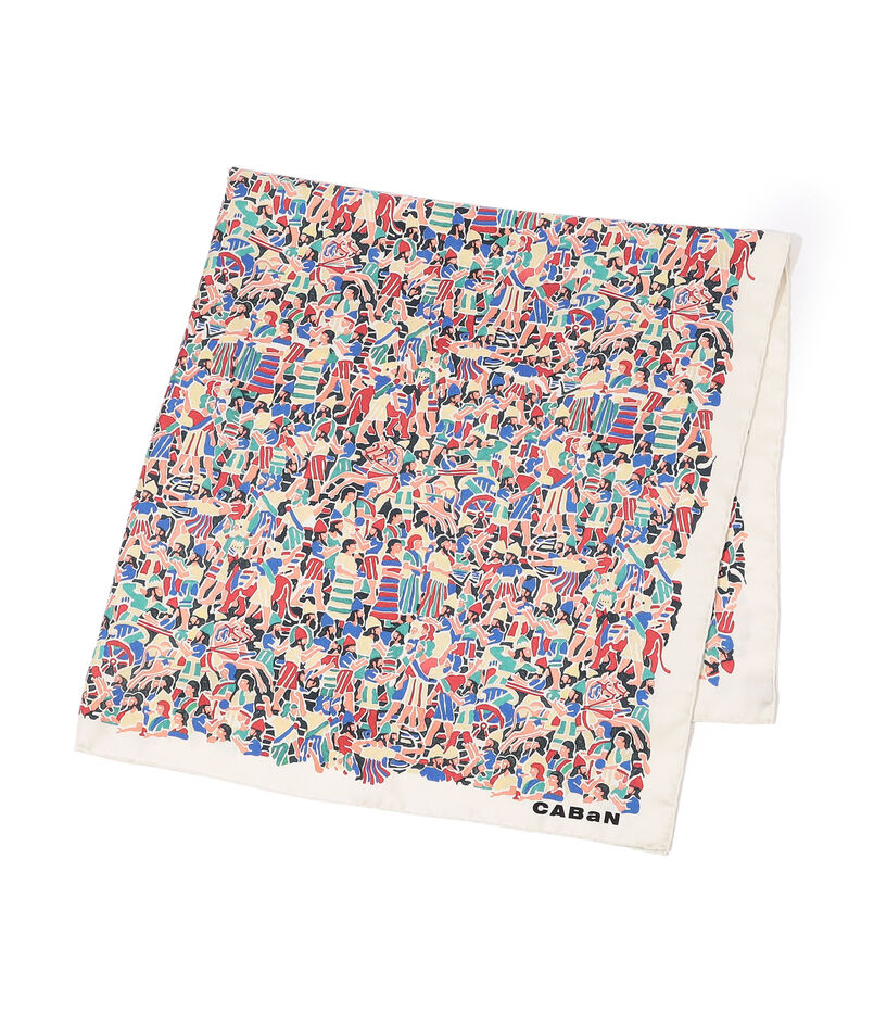 Festival シルクプリントスカーフ