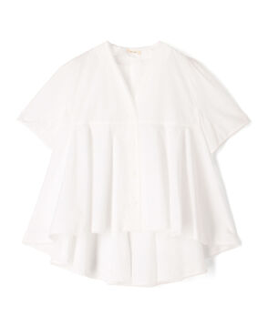 【WEB先行予約】コットンタイプライター フレアテールブラウス