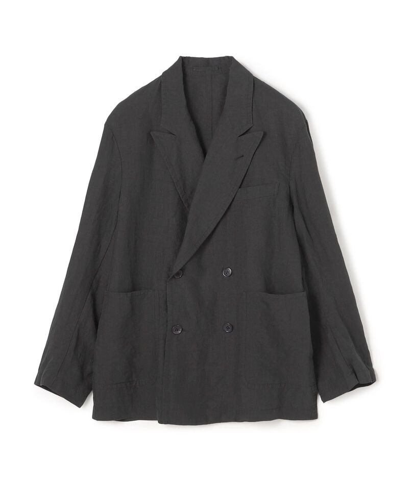 80リネン ダブルブレステッド4Bジャケット