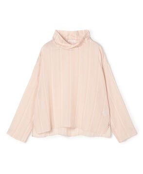 セルロースシルクブロード ハイネックプルオーバーシャツ