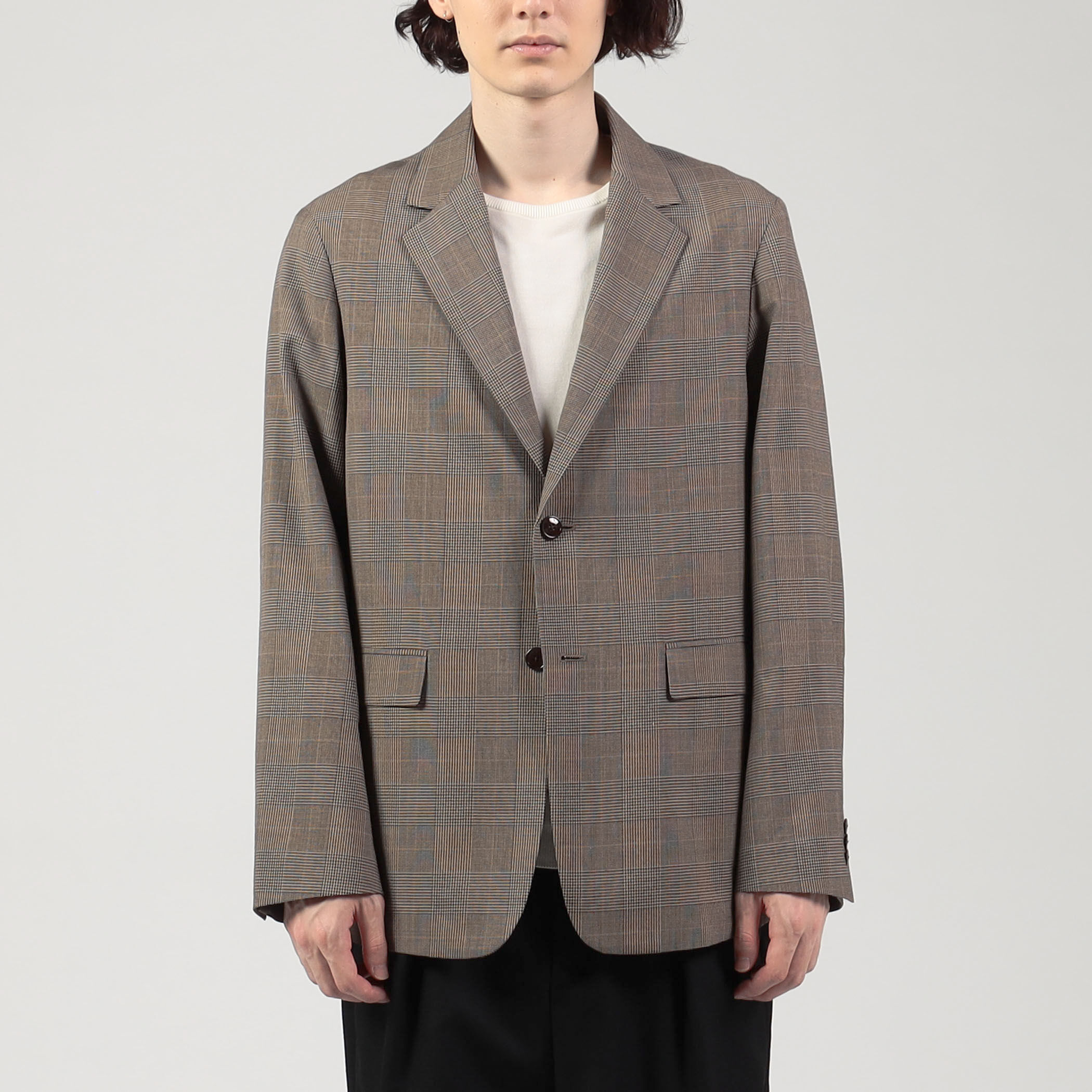 トゥモローランド　ウールレーヨンツイル シングルブレステッド2Bジャケット　M