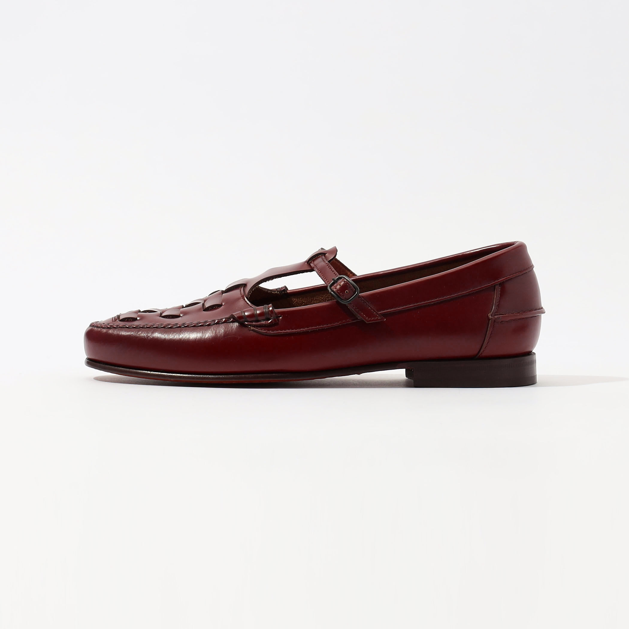 HEREU MAQUEDA Interwoven T-bar Loafer ストラップローファー