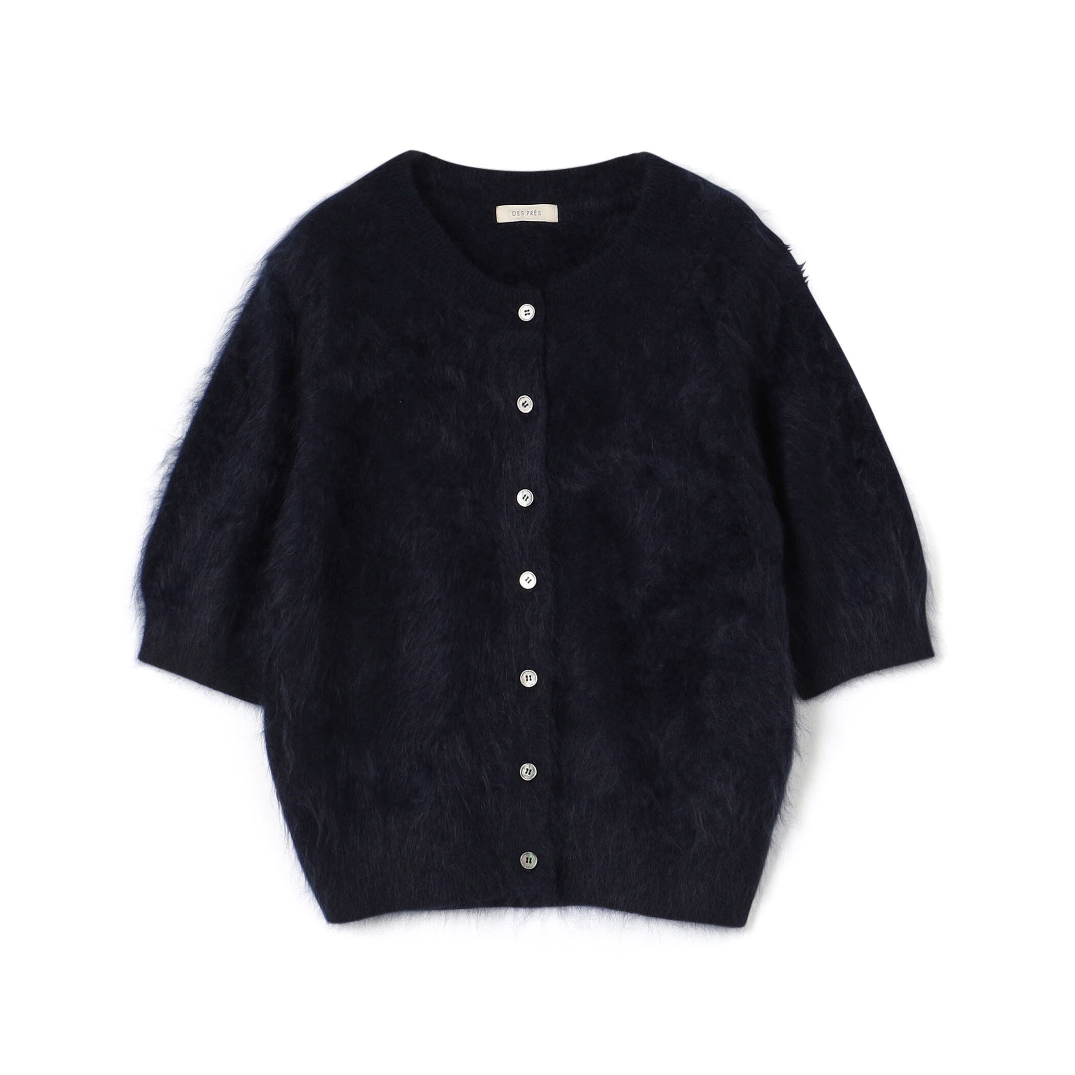 ピュアカシミヤファー ハーフスリーブカーディガン｜トゥモローランド