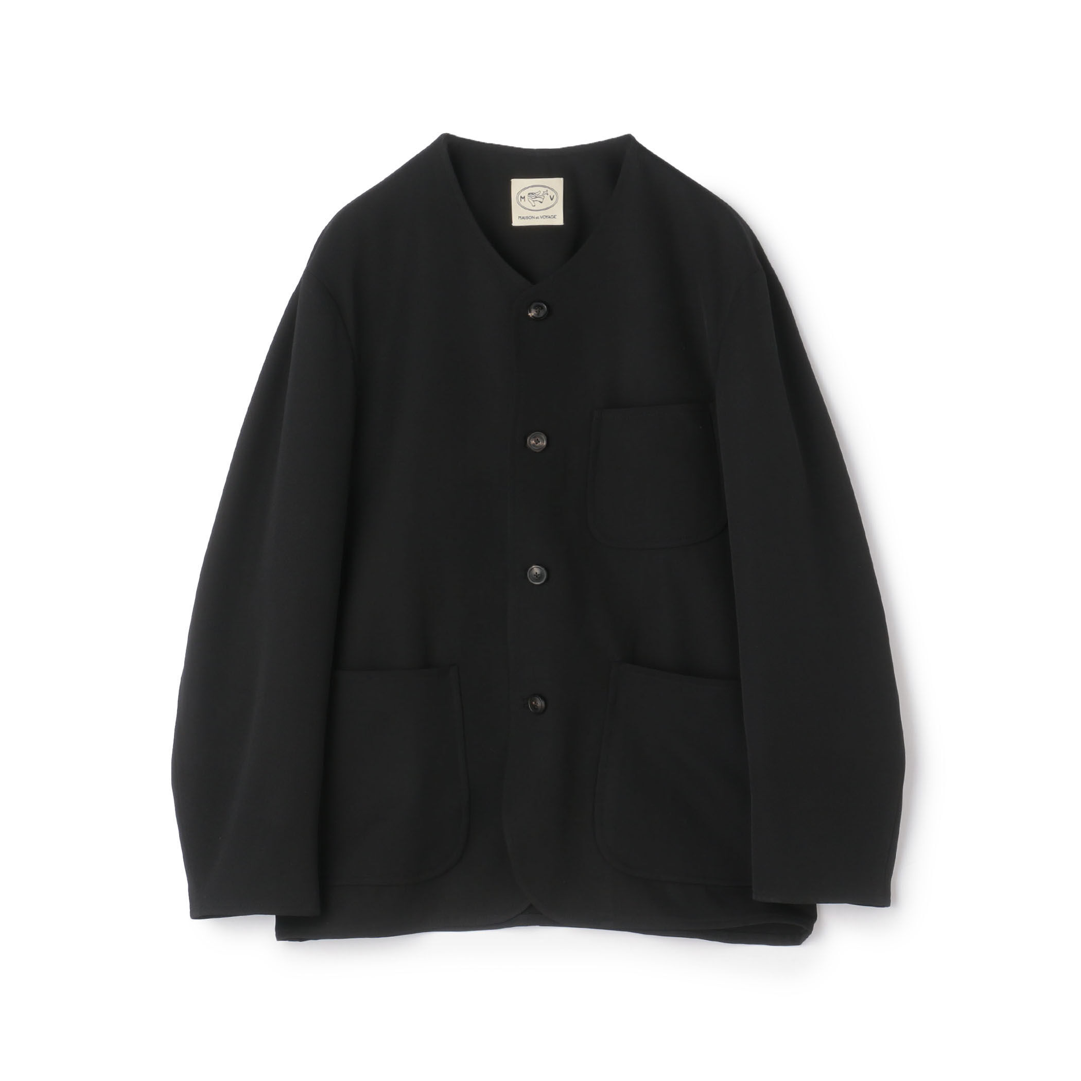 MAISON et VOYAGE カシミア ノーカラーブルゾン MAISON et VOYAGE ノーカラージャケット｜トゥモローランド 公式サイト