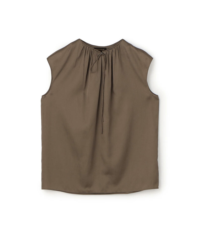 シャイニーシャンブレー スリーブレレスブラウス