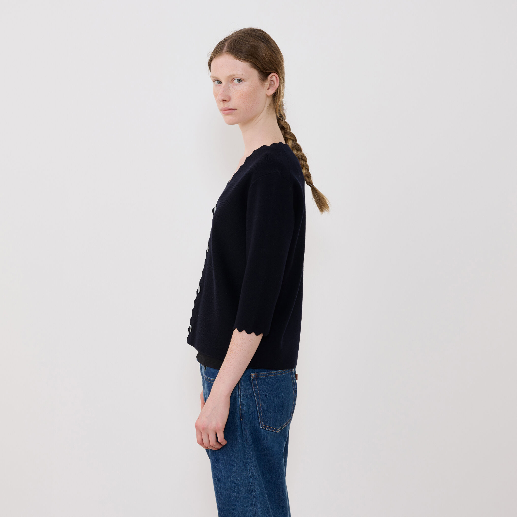 ウーステッドミラノリブ Vネックカーディガン｜トゥモローランド 公式通販