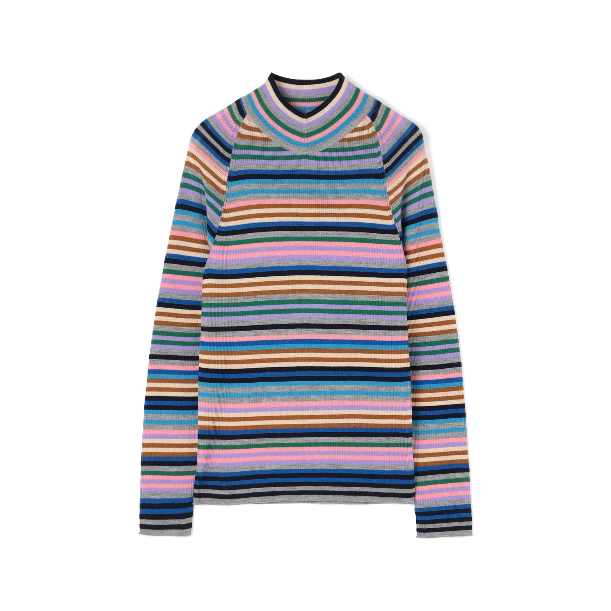 あいあい 未着用【DES PRES】ウールリブ ハイネックプルオーバー ウールリブ ハイネックプルオーバー（ニット/セーター）｜DES PRES（デ