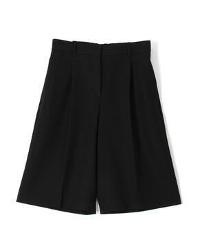 ウールバスケットウェーブ タックハーフパンツ