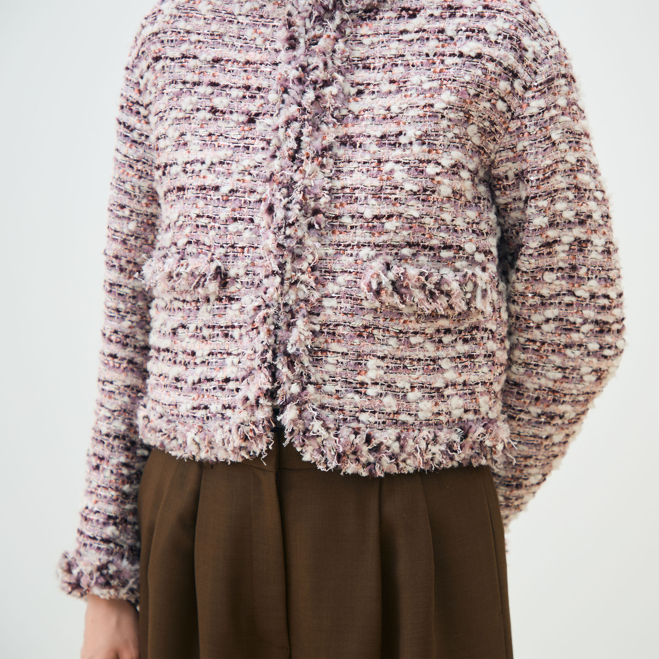 ライラックファンシー フリンジカラーレスジャケット