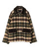 シャギーチェック ジップアップブルゾン