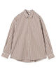 【店舗限定】コットンストライプ レギュラーカラーロングスリーブシャツ