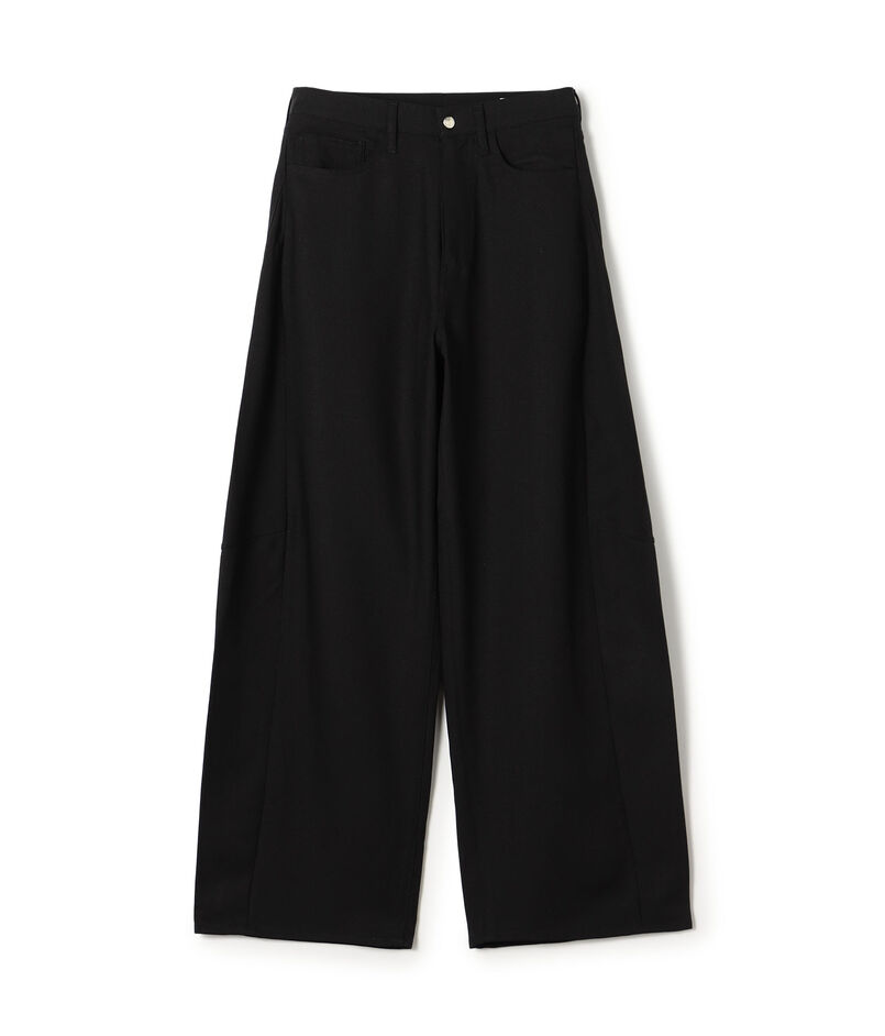 HYKE OXFORD BARREL-LEG JEANS バレルレッグパンツ