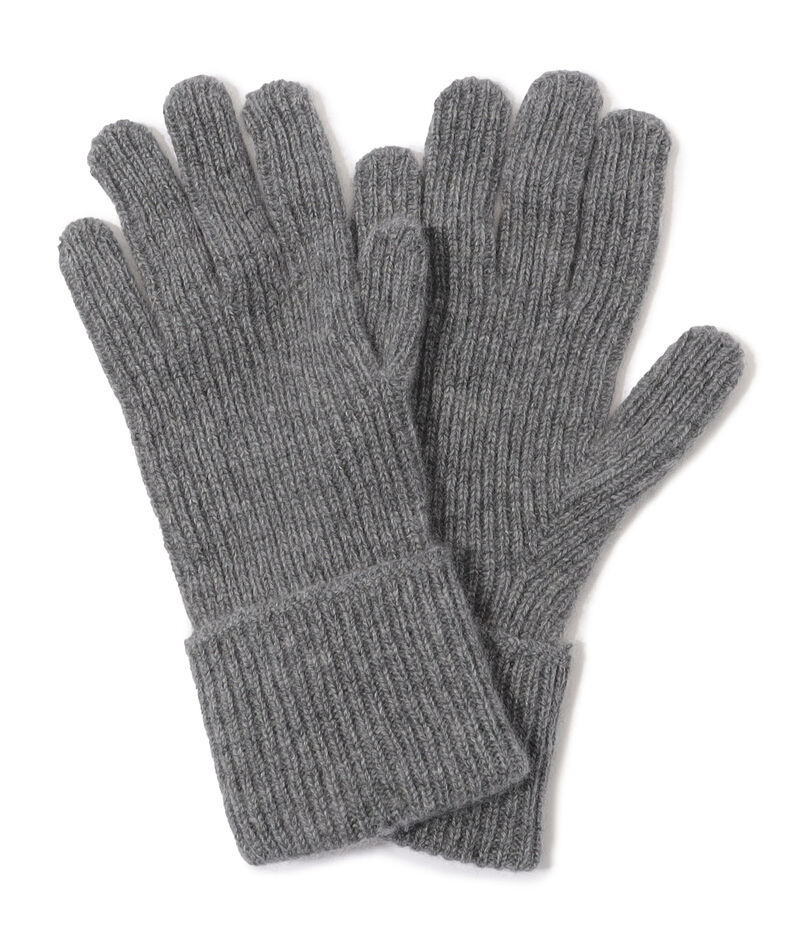 Johnstons of Elgin カシミヤ リブニット グローブ