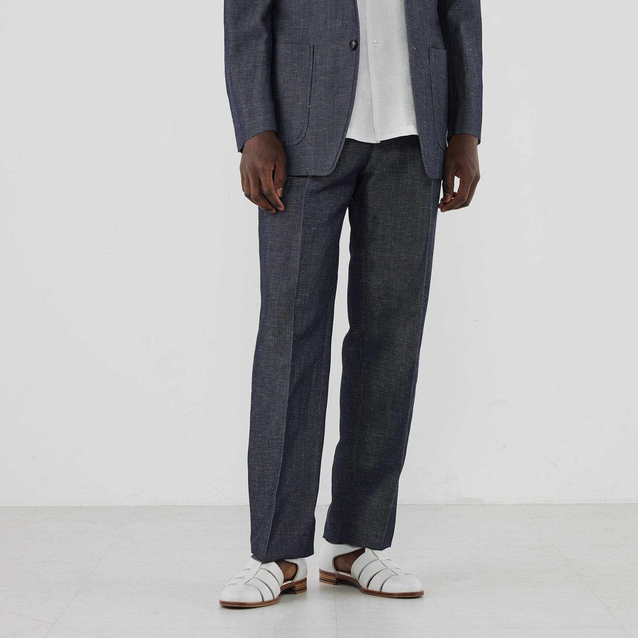 ウールリネン 1プリーツスラックス DORMEUIL｜トゥモローランド 公式サイト