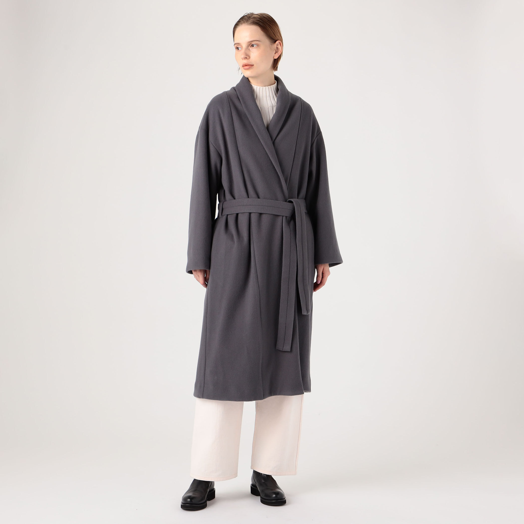 □【別注】ATON GOWN HEAVY ROYAL FLEECE コート｜トゥモローランド