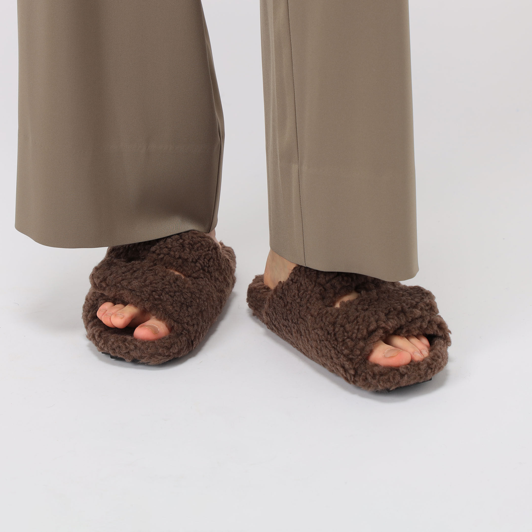 ダブルストラップ シアリング スライドサンダル SWLSH8356