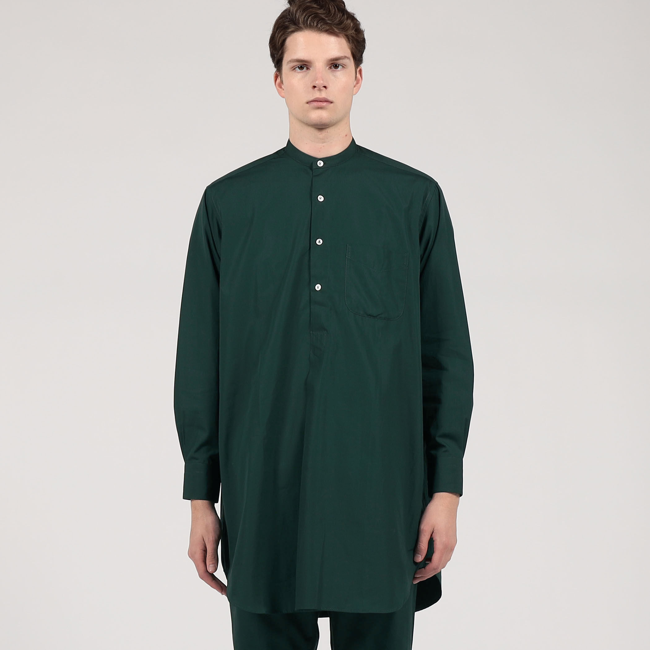 APPLETREES BAND COLLAR LONG SHIRTS ロングバンドカラーシャツ