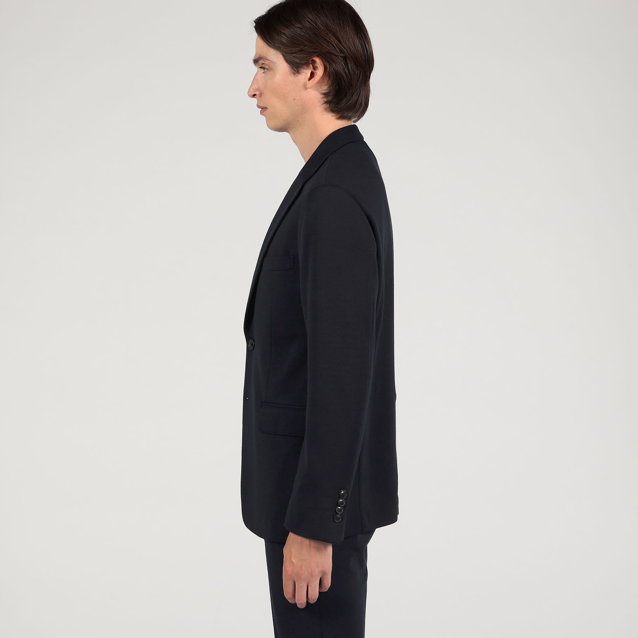 ウールコットンジャージー シングルブレステッド2Bジャケット DONDI