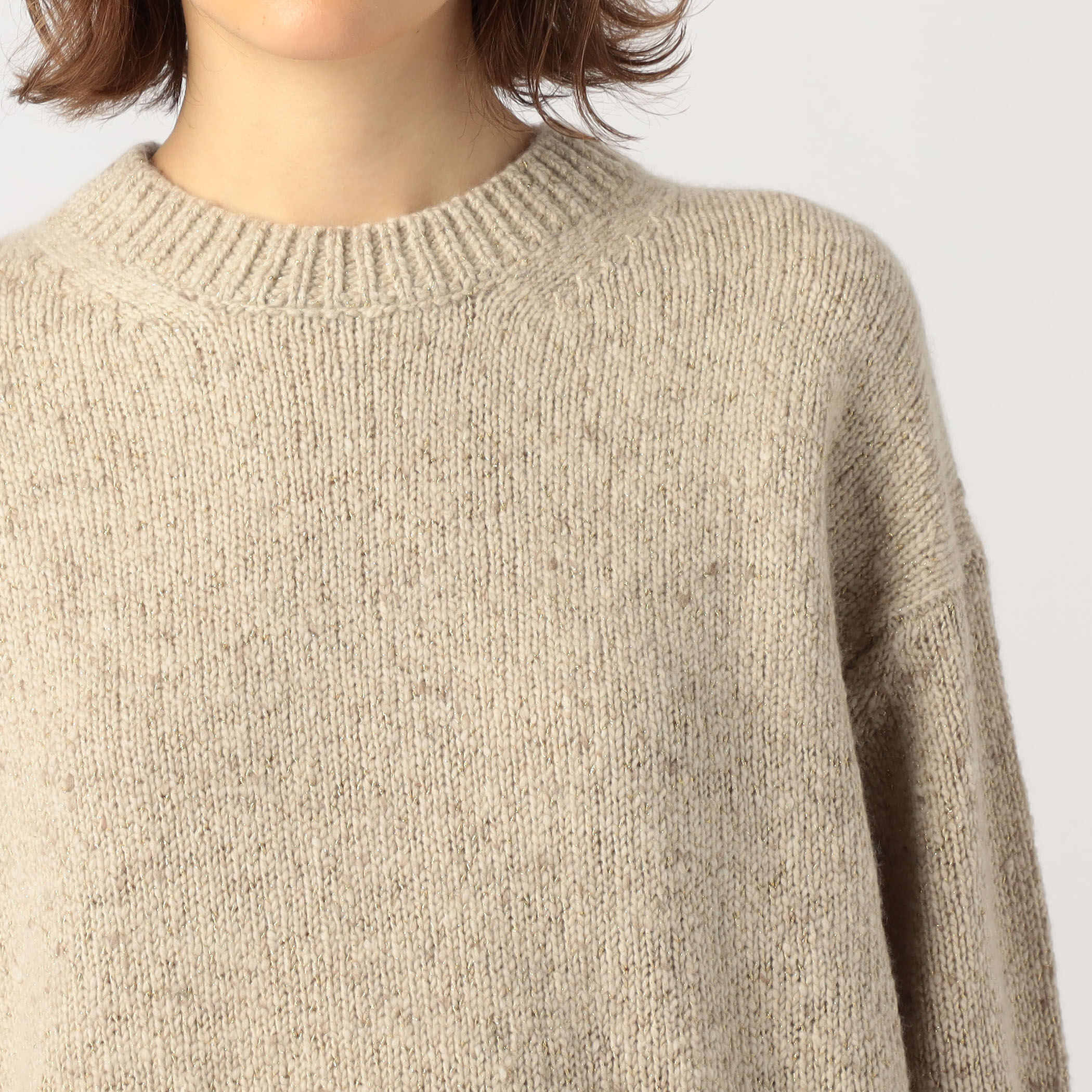 GALERIE VIE ブラック クルーネックセーター GALERIE VIE（ギャルリー ヴィー） ニット セーター ファインウール