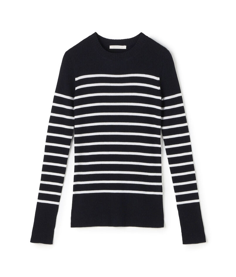 プルミエールウールリブ クルーネックプルオーバー