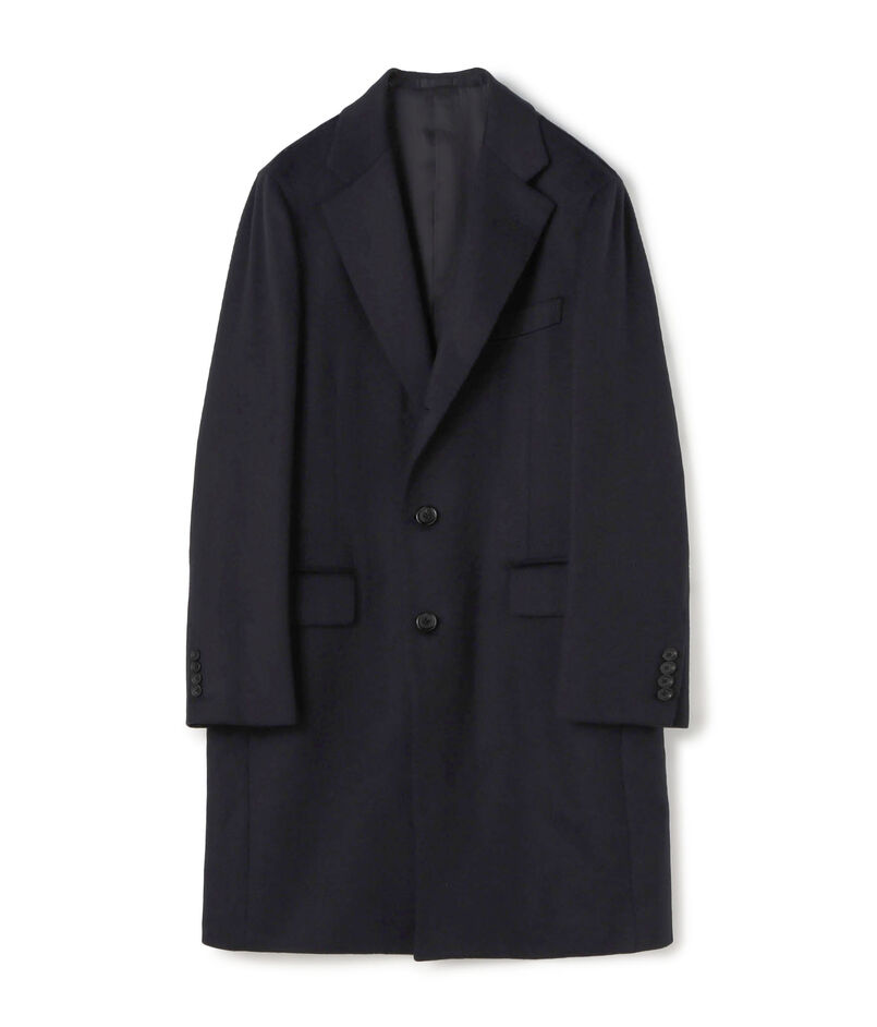 SUPER160’Sウール チェスターフィールドコート