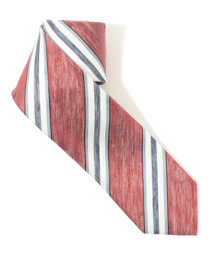 STEFANO BIGI リネンコットン レジメンタル ネクタイ