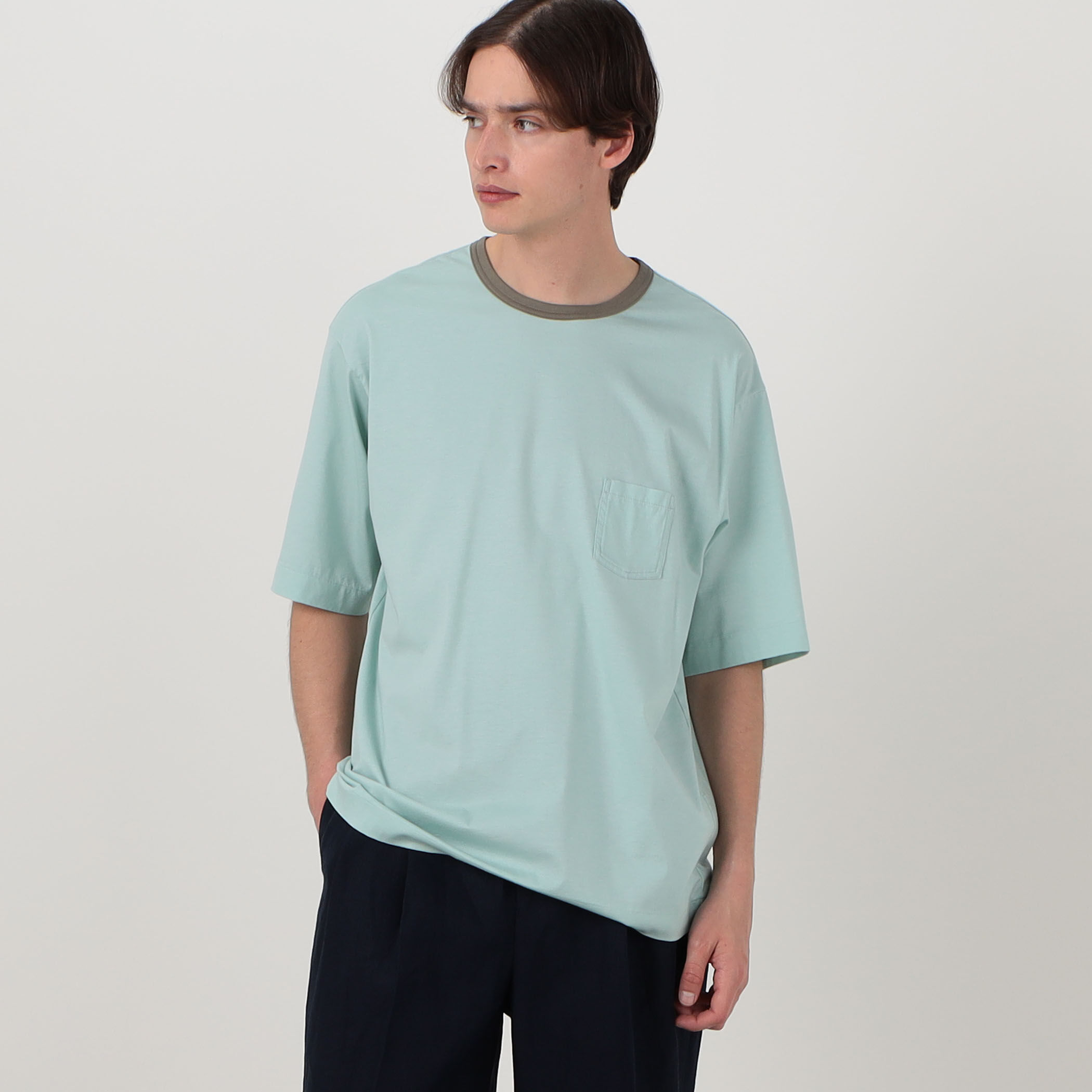 コットンシルク高密度天竺 リンガーTシャツ｜トゥモローランド 公式サイト