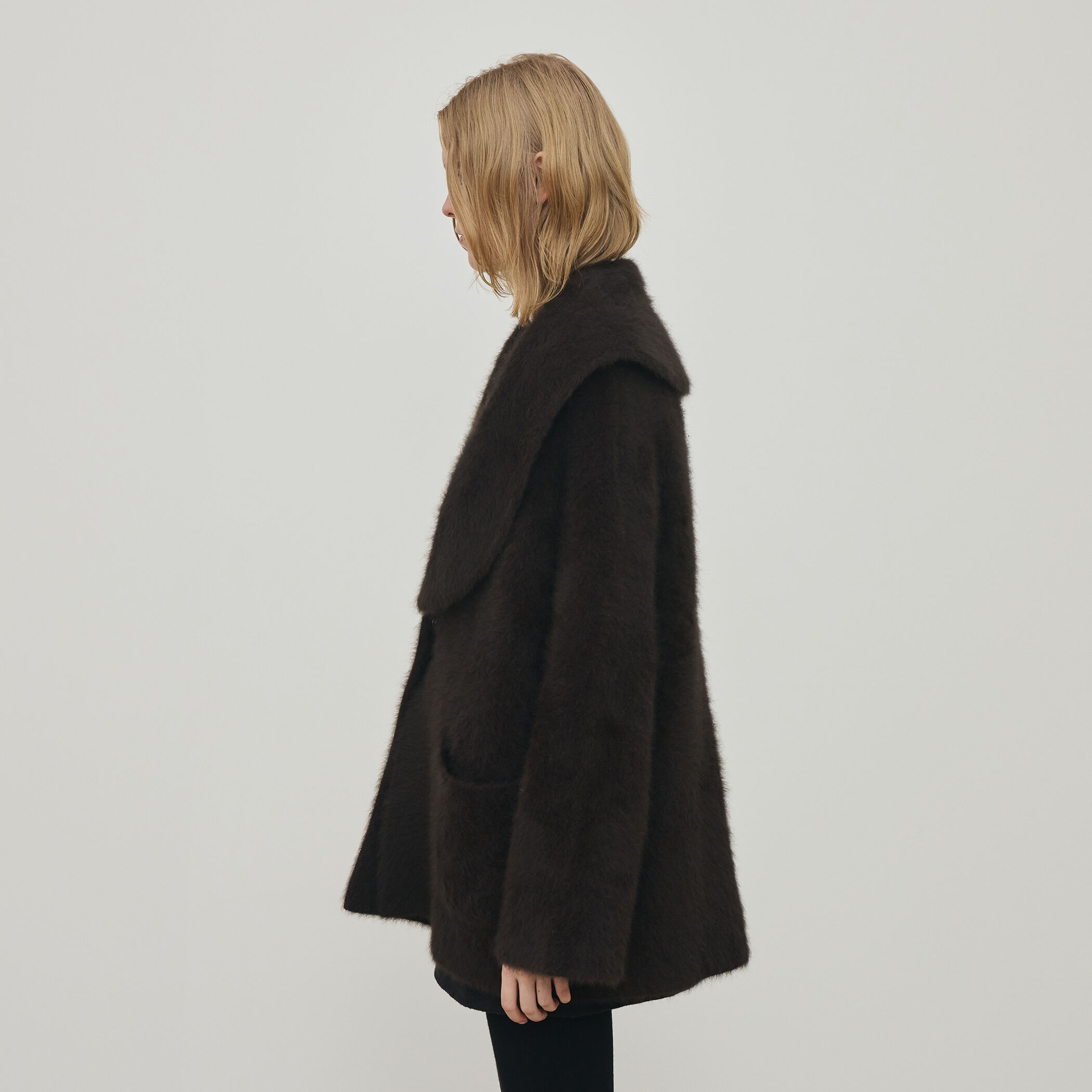 フォックスカシミヤ ショールカラーコート｜トゥモローランド 公式通販