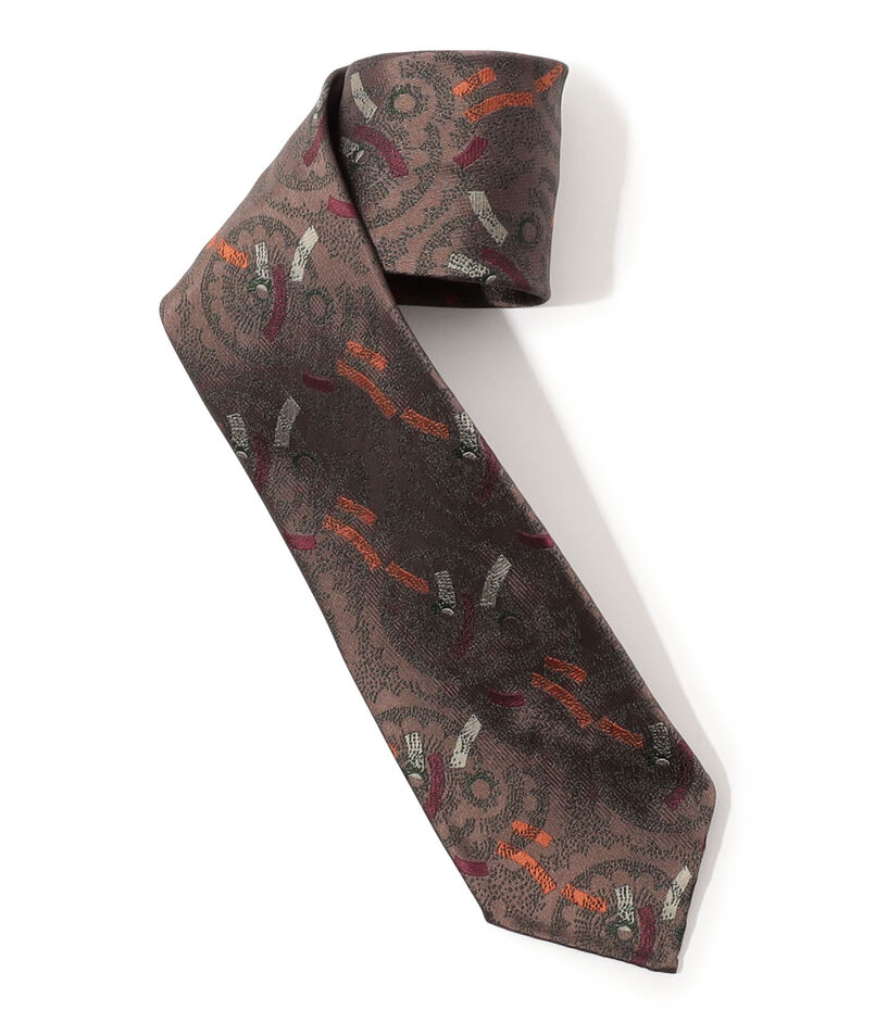 TOMORROWLAND MADE IN ITALY シルクジャガード 小紋柄ネクタイ