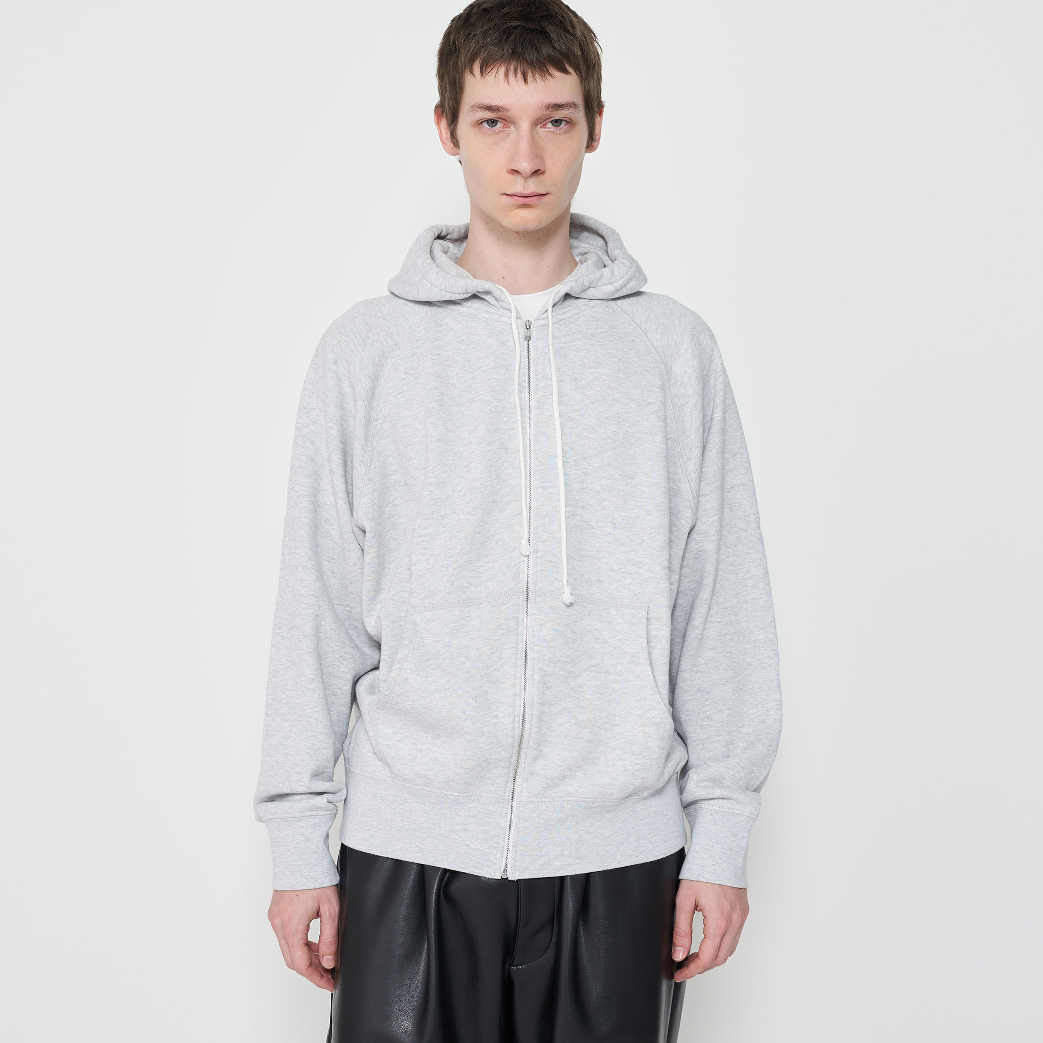 スビンコットンジャージー ジップアップパーカー