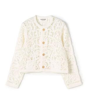 【WEB先行予約】コットンエンブロイダリー クルーネックジャケット