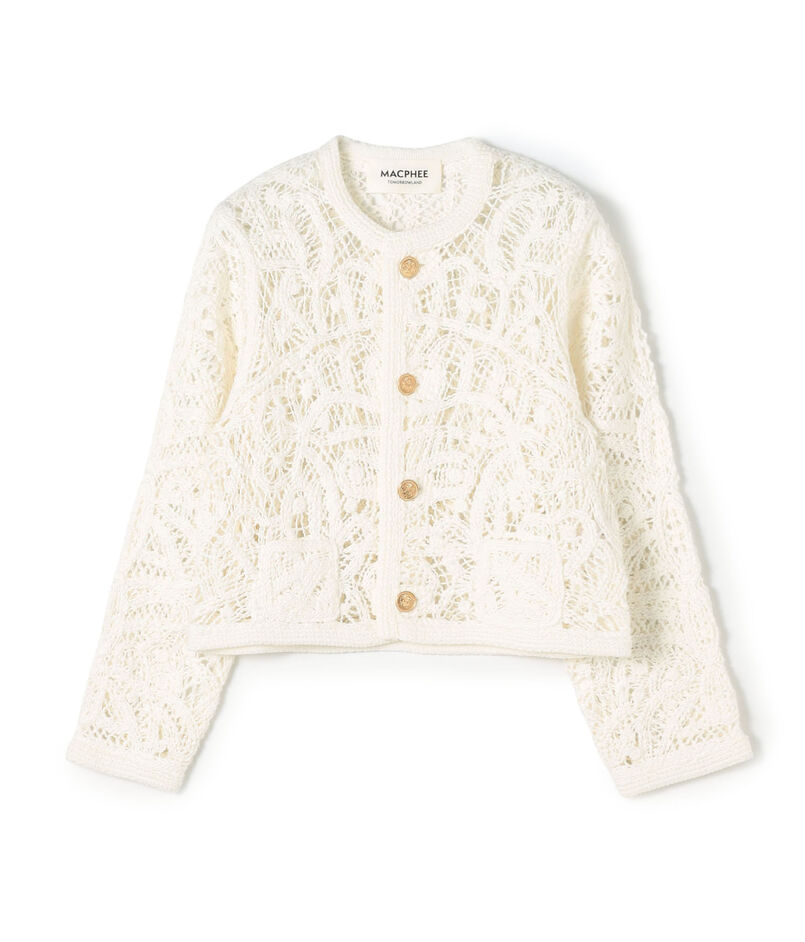 【WEB先行予約】コットンエンブロイダリー クルーネックジャケット