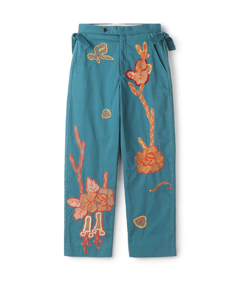 BODE BELL FLOWER TROUSER エンブロイダリーパンツ