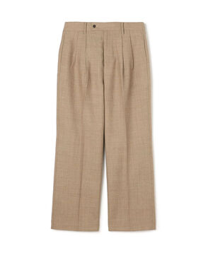 ■ドライウールツイル 2プリーツワイドストレートバレルパンツ