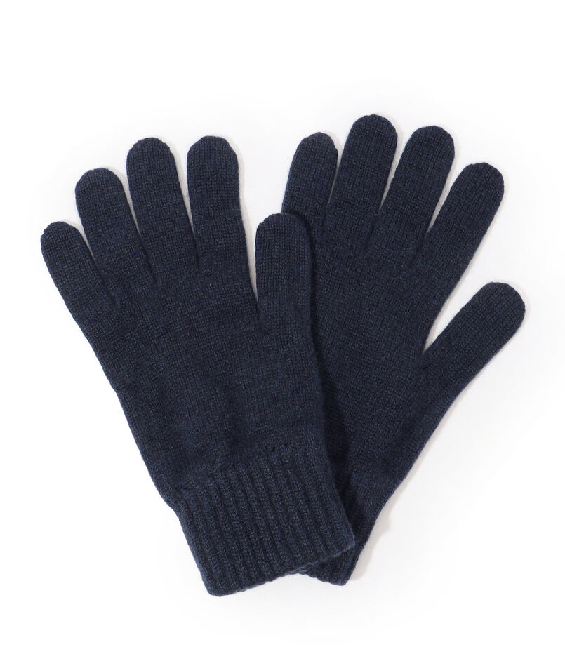 Johnstons of Elgin カシミヤ リブニット グローブ