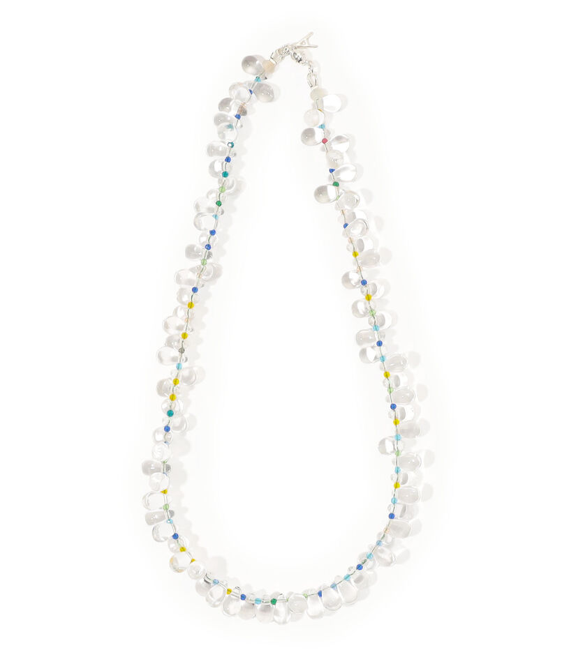 AGLAGLA Mini Grape Glass Beads ネックレス