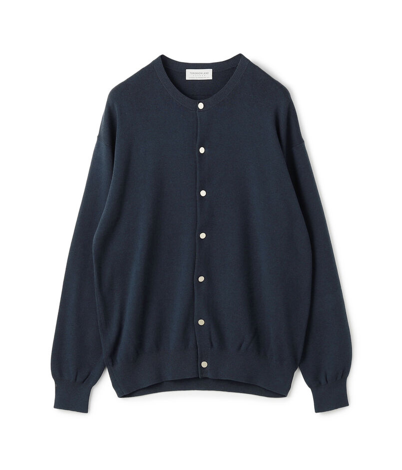 TOMORROWLAND tricot コットンカシミヤ クルーネックカーディガン 