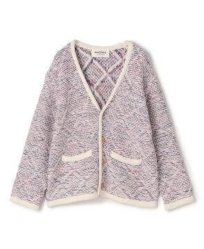 スレッドジャカード Vネックカーディガン