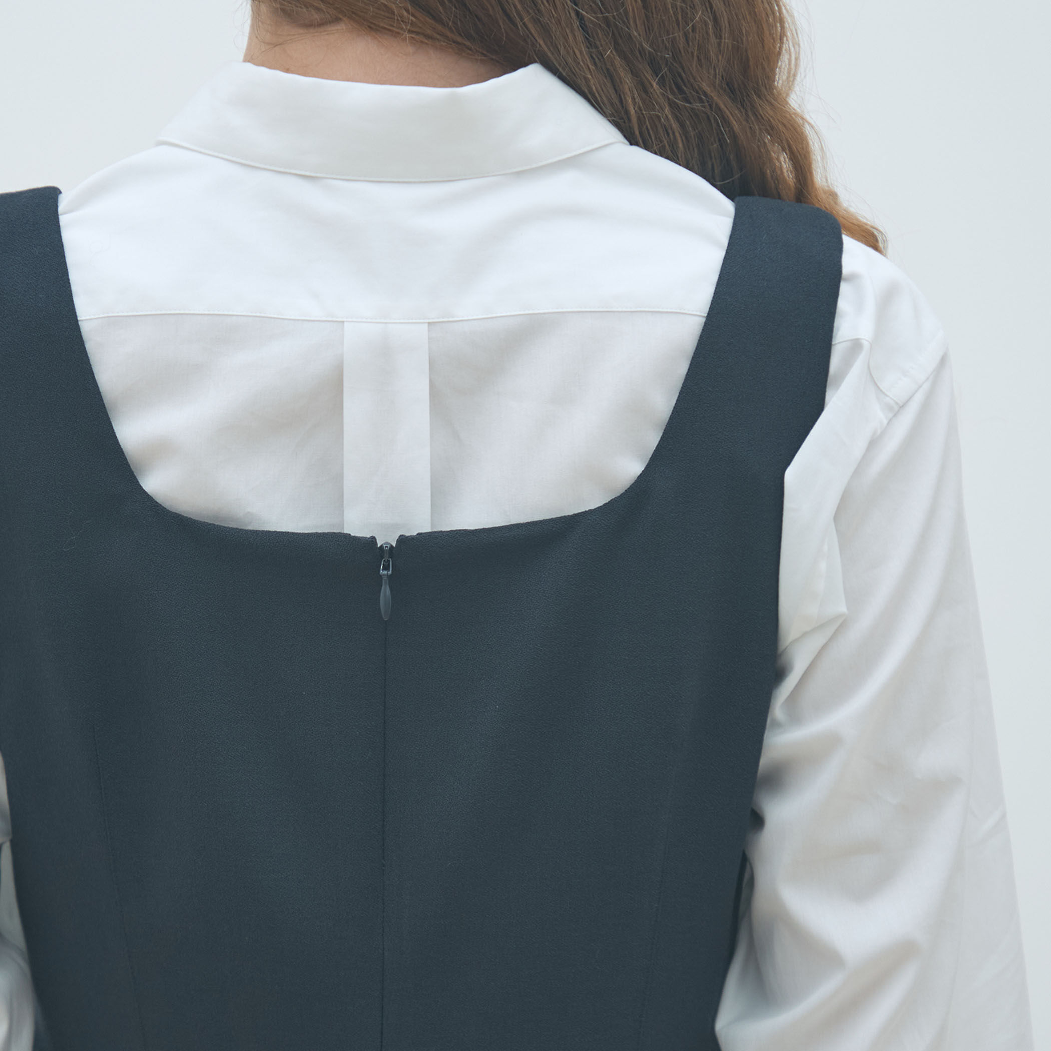 ウールブレンドジョーゼット Iラインワンピース｜トゥモローランド