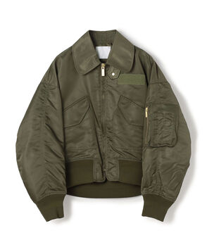 Mame Kurogouchi Nylon Twill 3D Embroidery Flight Jacket フライトジャケット