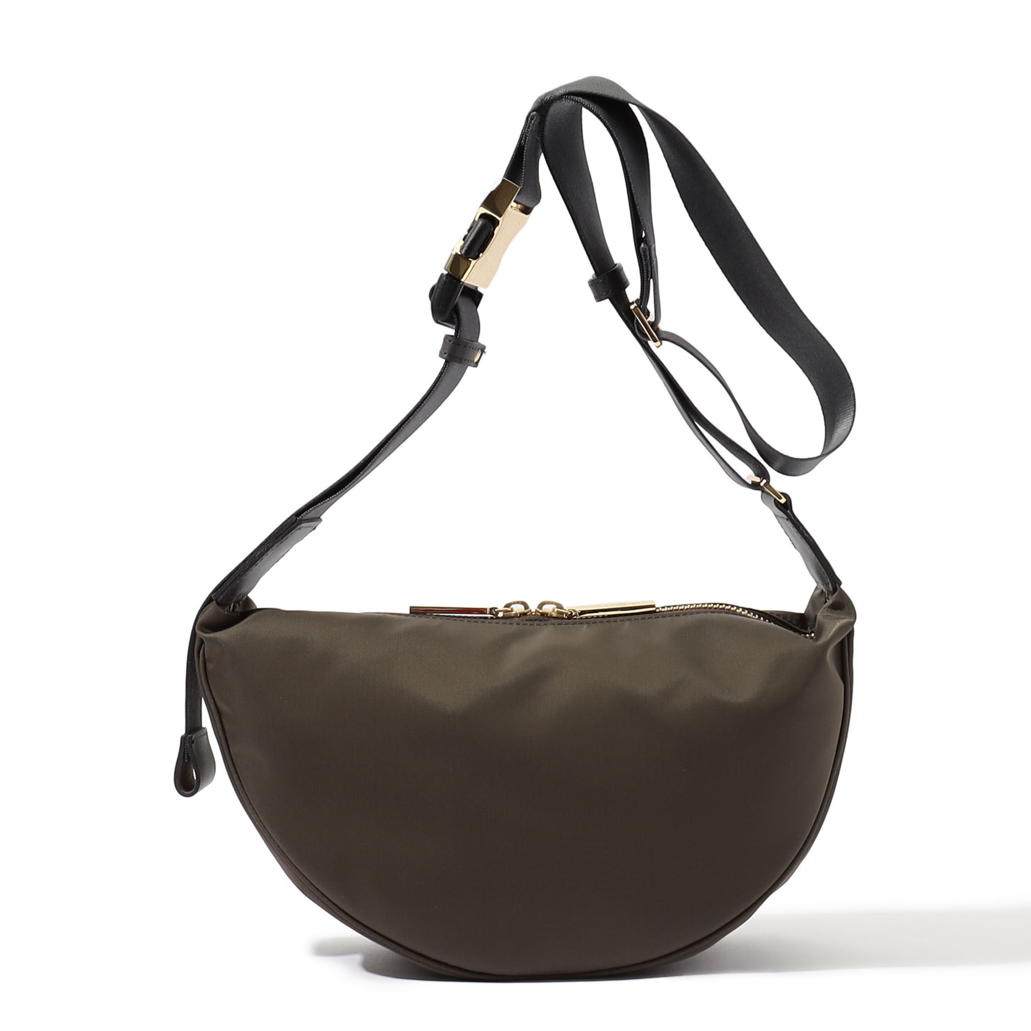 【VIOLAd'ORO】ナイロンボディバッグ　ダークベージュ×ブラック VIOLAd'ORO BIANCA ナイロンボディバッグ｜トゥモローランド