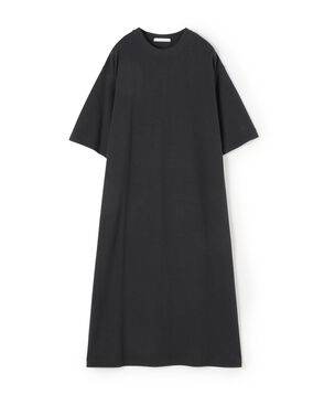 ■コットンシルクカノコ クルーネックワンピース
