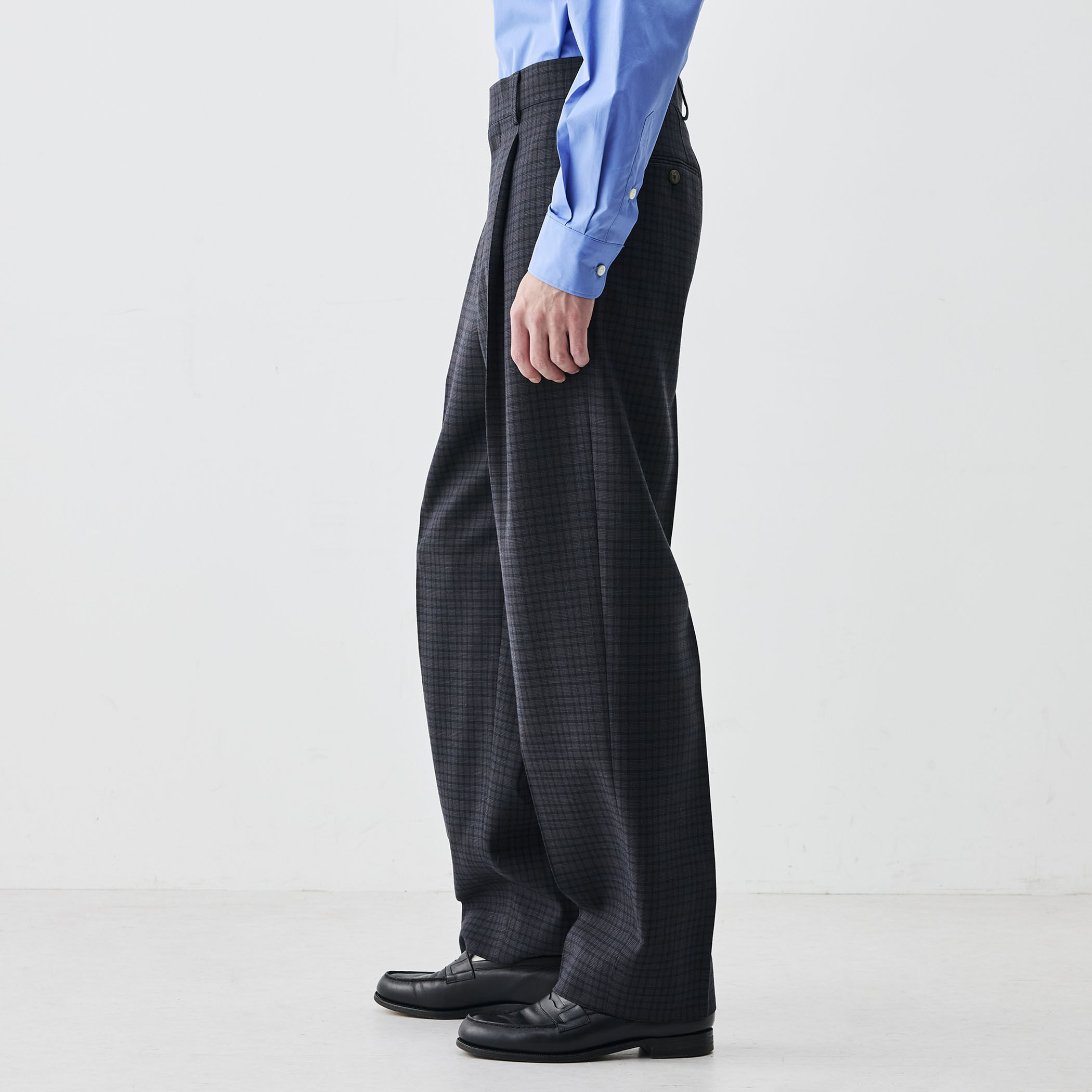 ウールマルチチェック スラックス｜トゥモローランド 公式通販