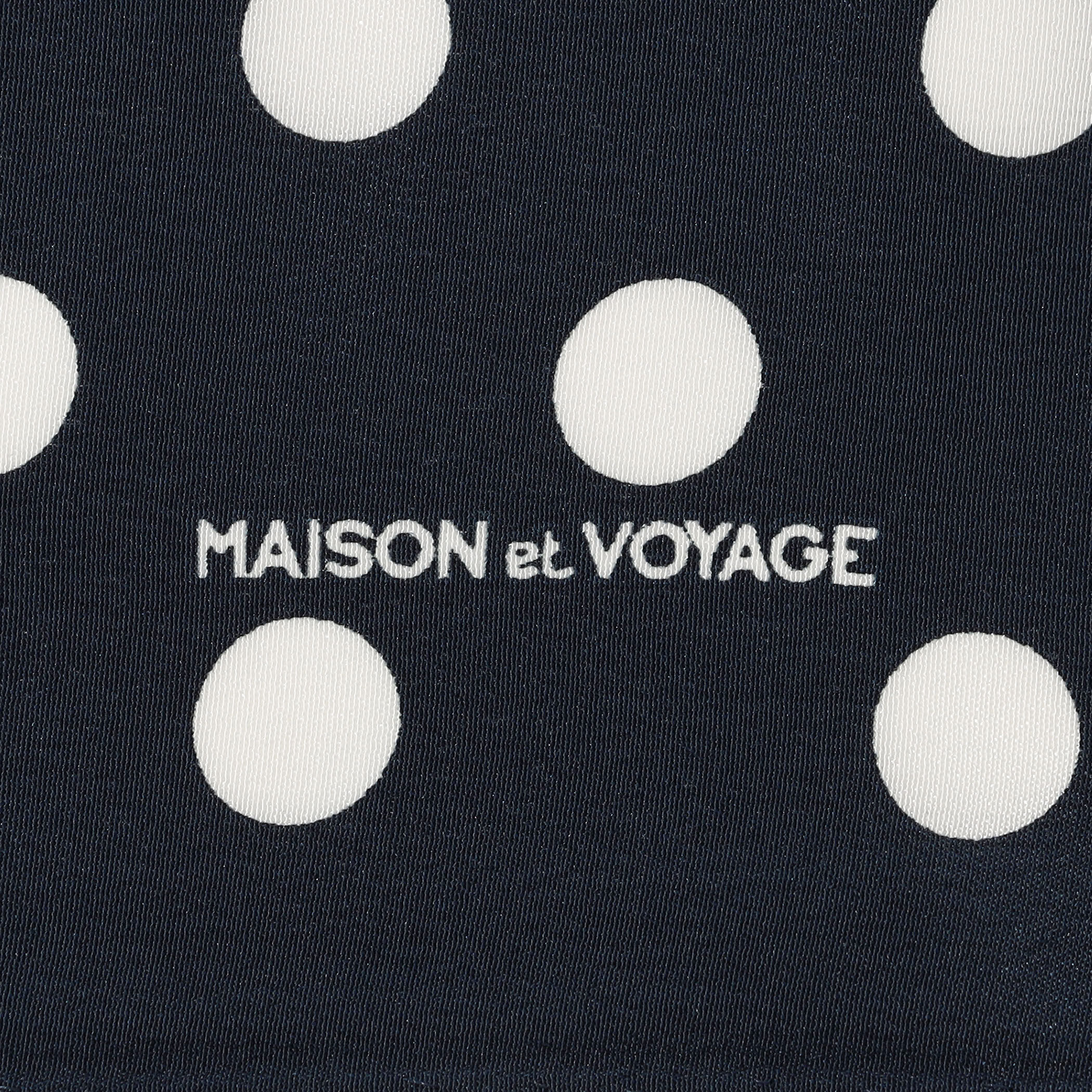 MAISON et VOYAGE シルク 12mmラージドット スカーフ