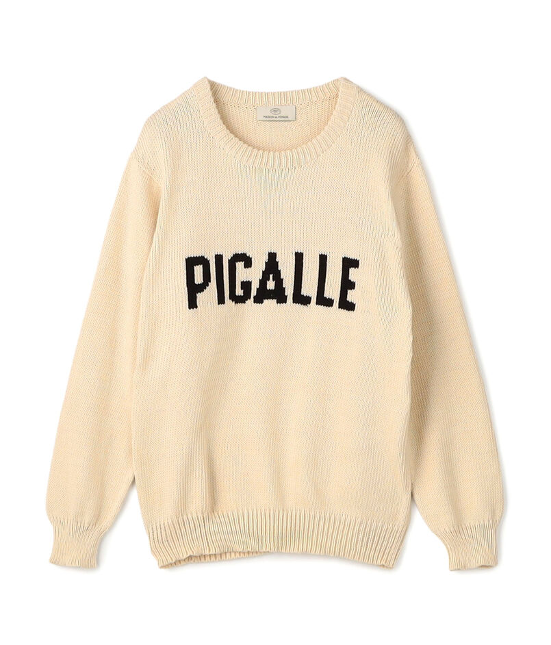 コットンインターシャロゴ クルーネックプルオーバー