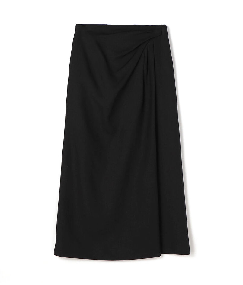 スムースリネン アシンメトリータックスカート