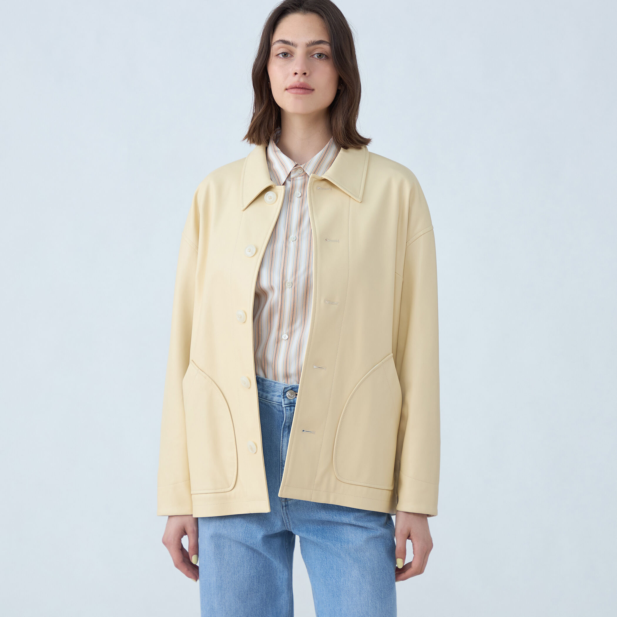 レザーライク カバーオール｜トゥモローランド 公式通販