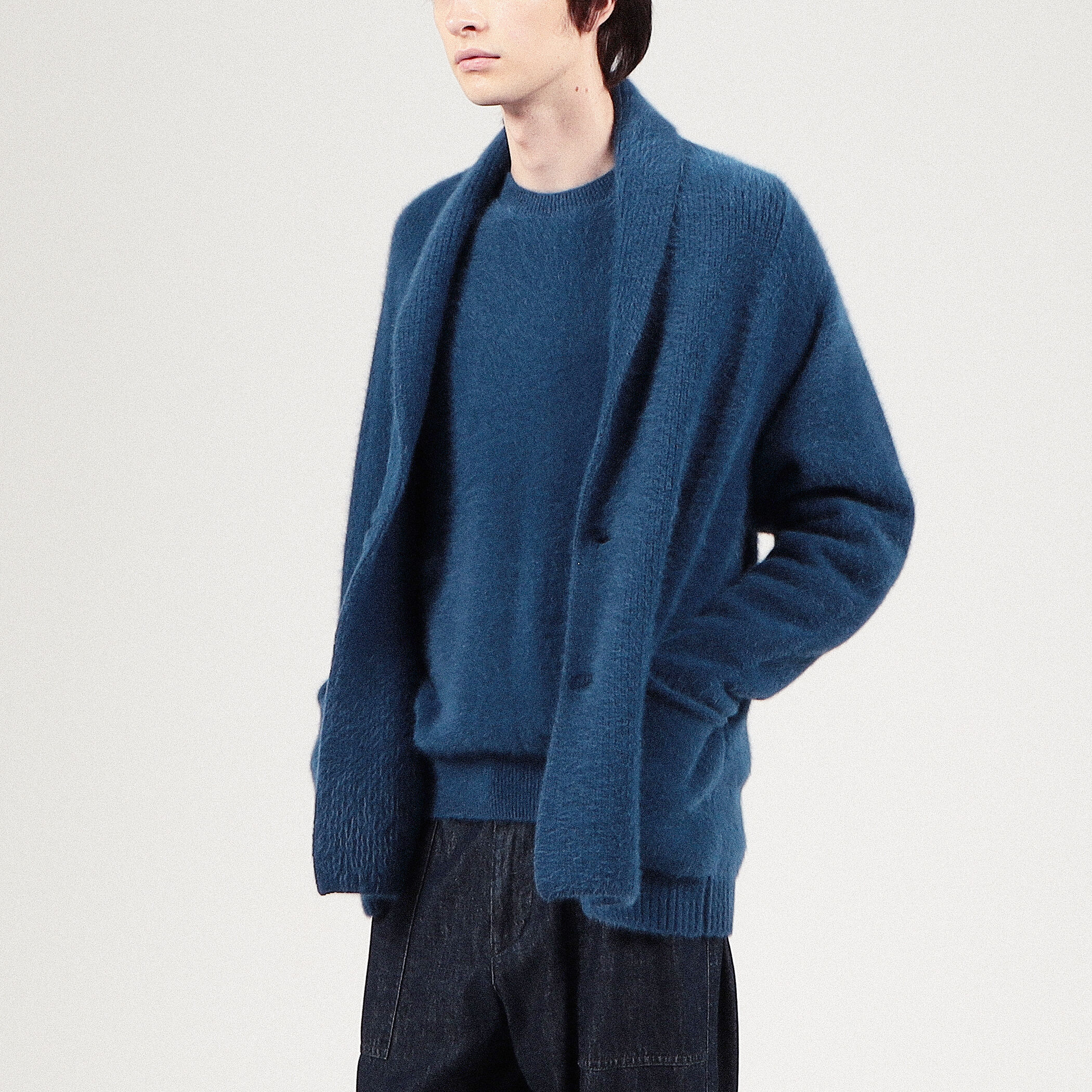 フォックスカシミヤ ショールカラーカーディガン｜トゥモローランド