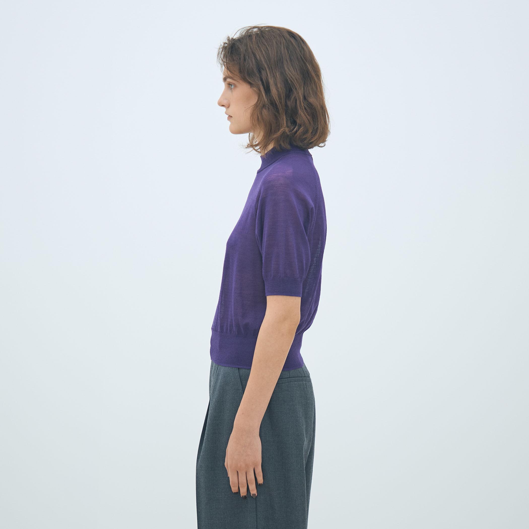 シアーウールブレンド ハーフスリーブプルオーバー｜トゥモローランド