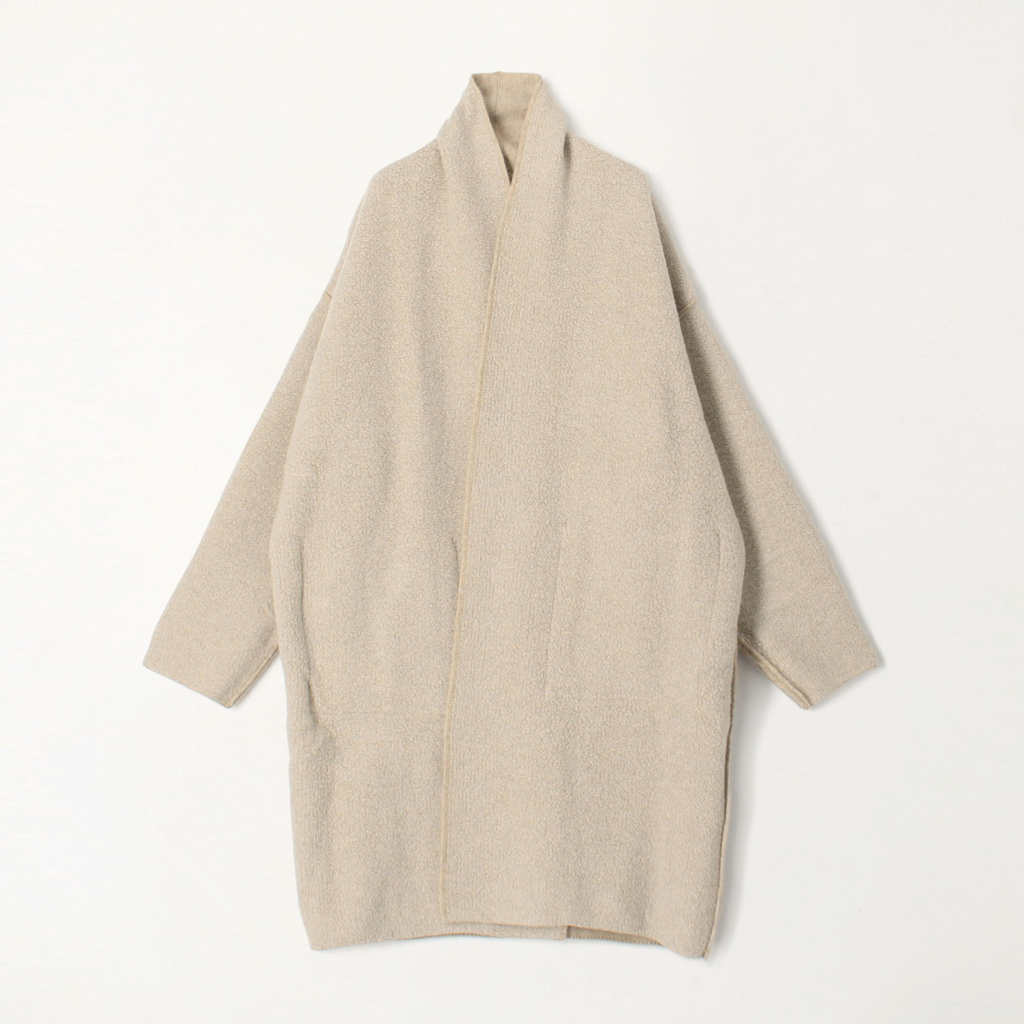 □ダブルフェイスパイル ショールカラーコート｜トゥモローランド 公式通販
